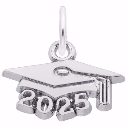 Picture of Grad Cap 2025 Charm Pendant - Sterling Silver