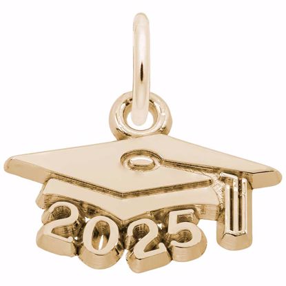 Picture of Grad Cap 2025 Charm Pendant - 14K Gold