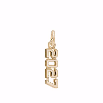 Picture of '2027' Charm Pendant - 14K Gold