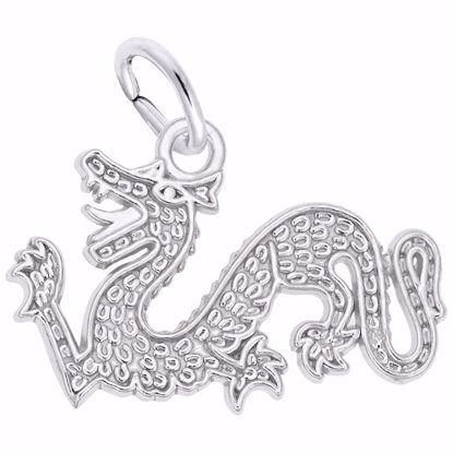 Picture of Dragon Charm Pendant - Sterling Silver