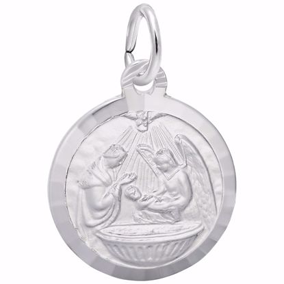 Picture of Baptism Charm Pendant - Sterling Silver
