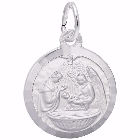 Picture of Baptism Charm Pendant - Sterling Silver