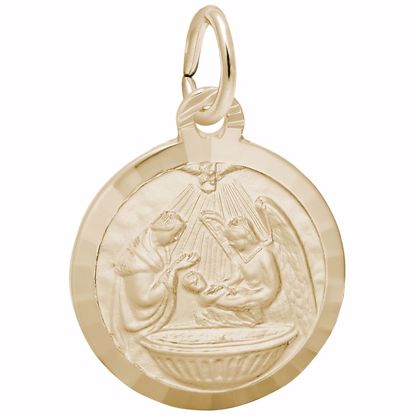 Picture of Baptism Charm Pendant - 14K Gold