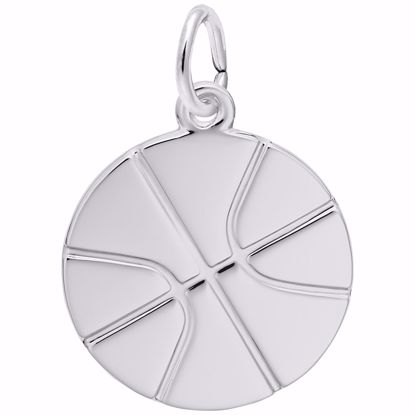 Picture of Basketball Charm Pendant - Sterling Silver