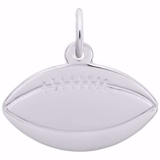 Picture of Football Charm Pendant - Sterling Silver