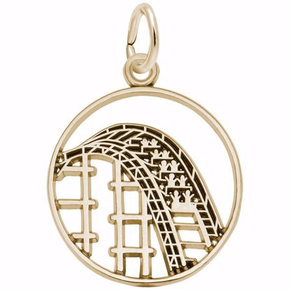 Picture of Roller Coaster Charm Pendant - 14K Gold