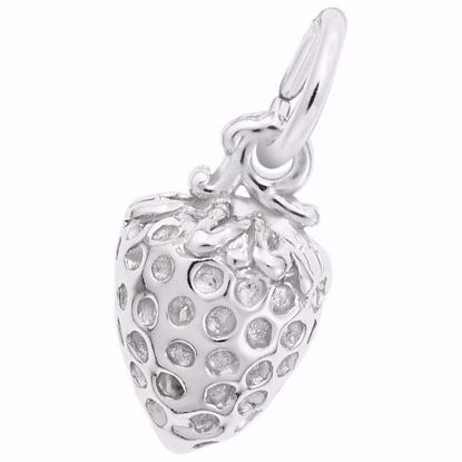 Picture of Strawberry Charm Pendant - Sterling Silver