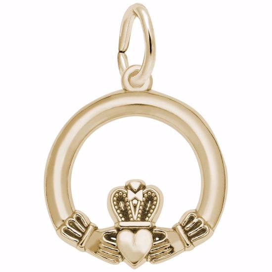 Picture of Claddagh Charm Pendant - 14K Gold