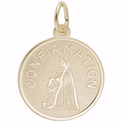 Picture of Girl Confirm Charm Pendant - 14K Gold