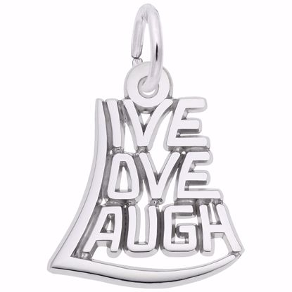 Picture of Live, Love, Laugh Charm Pendant - Sterling Silver