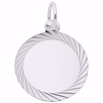 Picture of Round Disc Charm Pendant - Sterling Silver