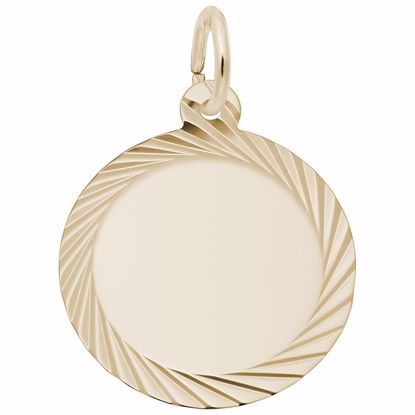 Picture of Round Disc Charm Pendant - 14K Gold