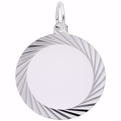 Picture of Round Disc Charm Pendant - Sterling Silver