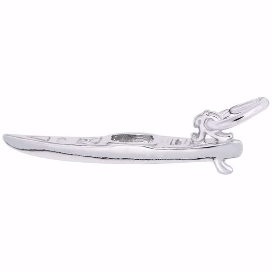 Picture of Kayak Charm Pendant - Sterling Silver