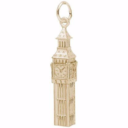 Picture of Big Ben Charm Pendant - 14K Gold