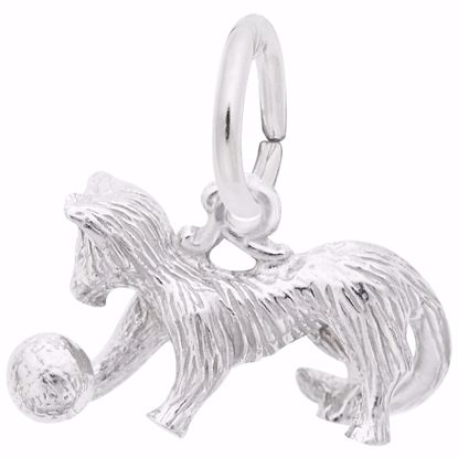 Picture of Cat Charm Pendant - Sterling Silver