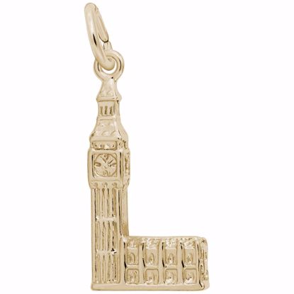 Picture of Big Ben Charm Pendant - 14K Gold
