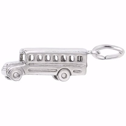Picture of School Bus Charm Pendant - Sterling Silver