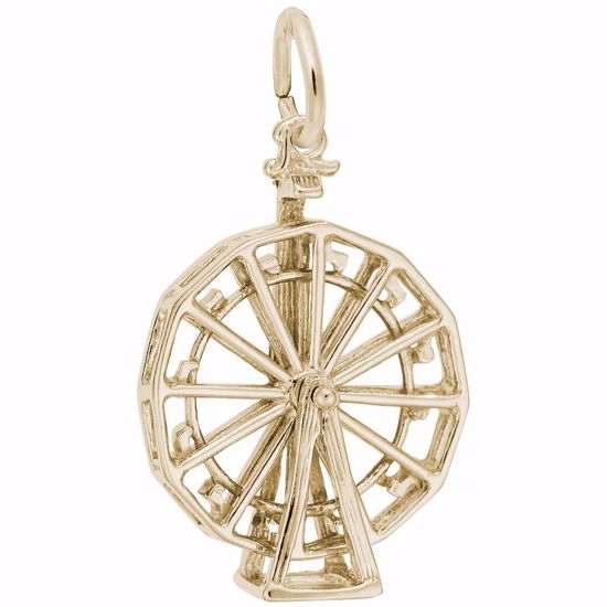 Picture of Ferris Wheel Charm Pendant - 14K Gold