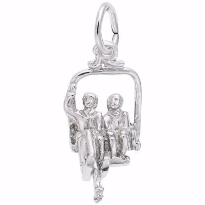 Picture of Ski Lift Charm Pendant - Sterling Silver