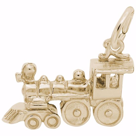 Picture of Train Charm Pendant - 14K Gold