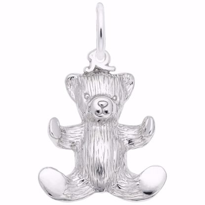Picture of Teddy Bear Charm Pendant - Sterling Silver