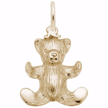 Picture of Teddy Bear Charm Pendant - 14K Gold
