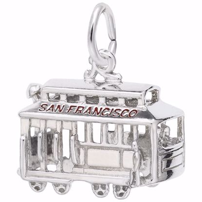 Picture of Cable Car, San Fran Charm Pendant - Sterling Silver