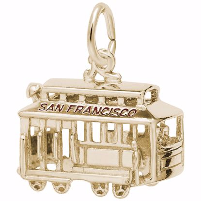 Picture of Cable Car, San Fran Charm Pendant - 14K Gold