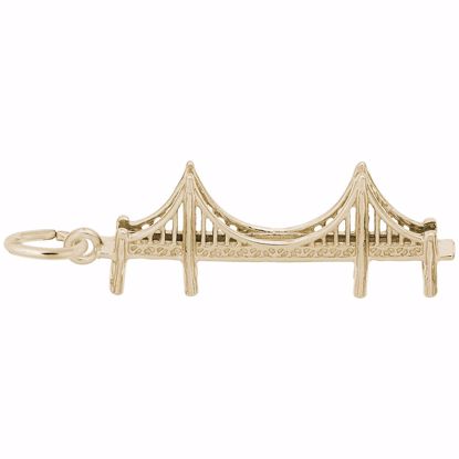 Picture of Golden Gate Bridge Charm Pendant - 14K Gold