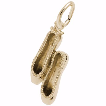 Picture of Ballet Slippers Charm Pendant - 14K Gold