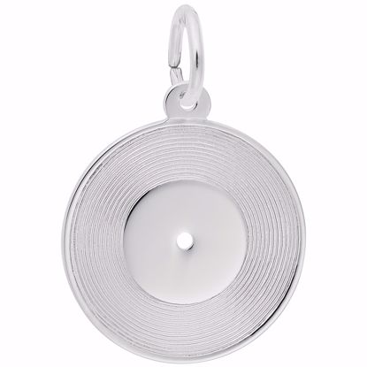 Picture of Record Charm Pendant - Sterling Silver
