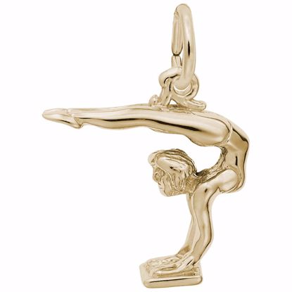 Picture of Gymnast Charm Pendant - 14K Gold