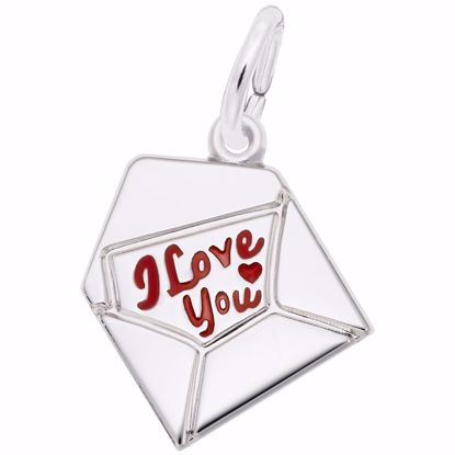 Picture of Love Letter Charm Pendant - Sterling Silver