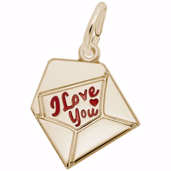 Picture of Love Letter Charm Pendant - 14K Gold