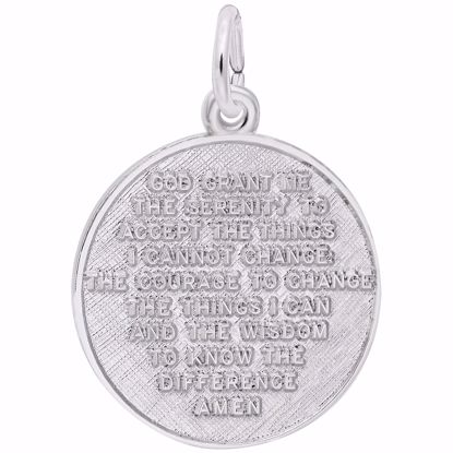 Picture of Serenity Prayer Charm Pendant - Sterling Silver