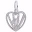 Picture of 04 Heart Birthstone Apr Charm Pendant - Sterling Silver