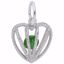 Picture of 05 Heart Birthstone May Charm Pendant - Sterling Silver
