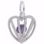 Picture of 06 Heart Birthstone Jun Charm Pendant - Sterling Silver