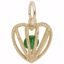 Picture of 05 Heart Birthstone May Charm Pendant - 14K Gold