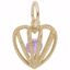 Picture of 10 Heart Birthstone Oct Charm Pendant - 14K Gold