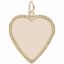 Picture of Heart Disc Charm Pendant - 14K Gold