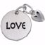 Picture of Love Tag W/Heart Charm Pendant - Sterling Silver