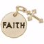 Picture of Faith Tag W/Cross Charm Pendant - 14K Gold